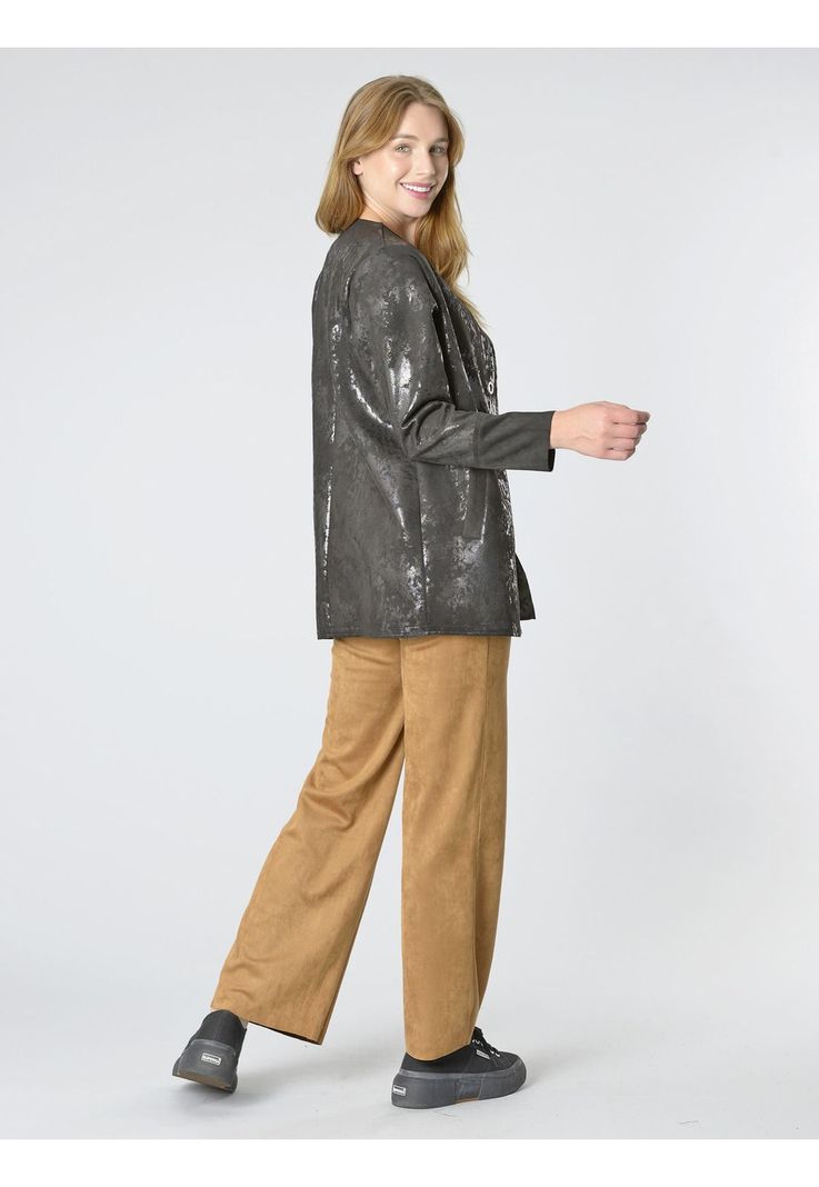 Chaqueta Ecocuero Ojetillos Negro-6