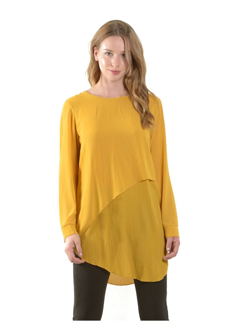 Blusa Larga Italiana Amarillo-0
