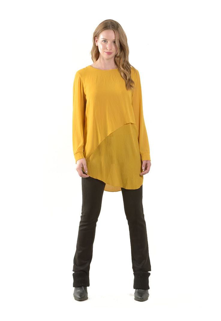 Blusa Larga Italiana Amarillo-1