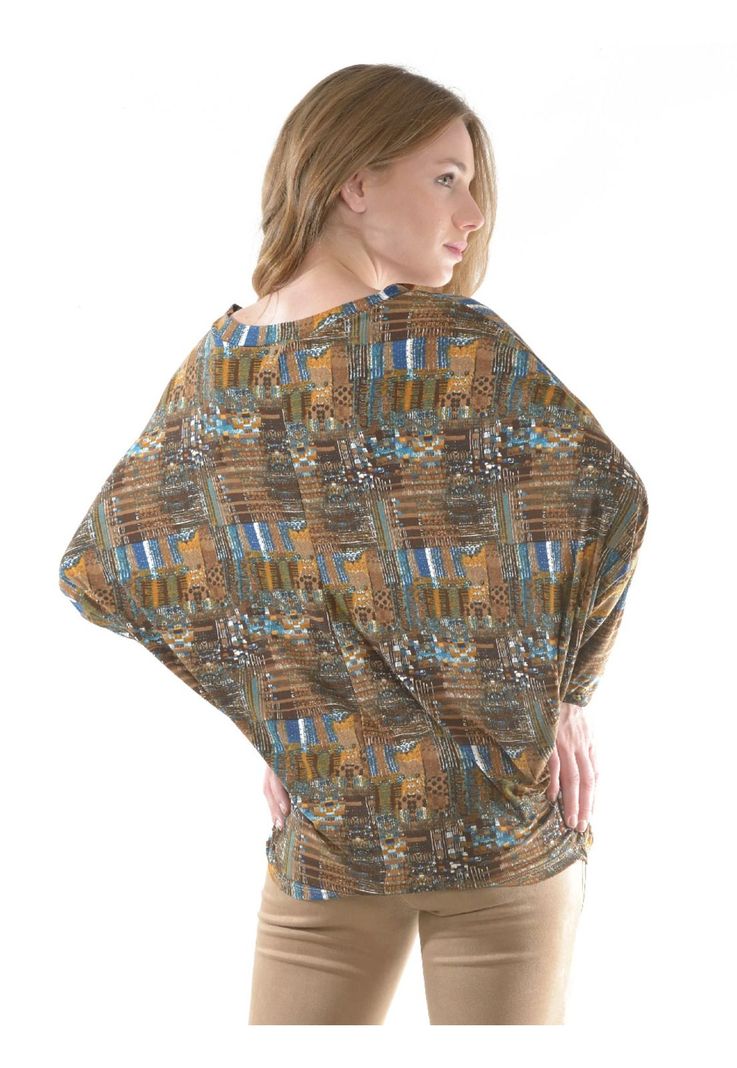 Polera Rebeca Estampada Café-3