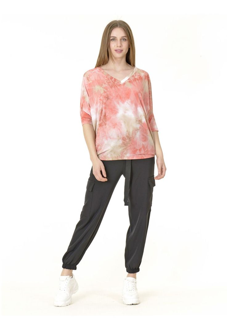 Polera Rebeca Estampada Beige-1