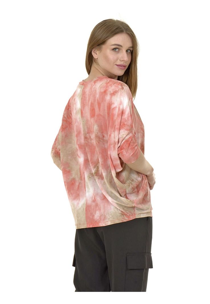 Polera Rebeca Estampada Beige-5