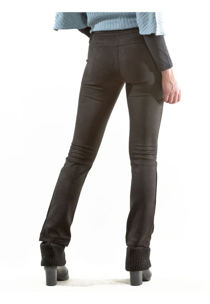 Pantalón Gamuza Recto Negro-4