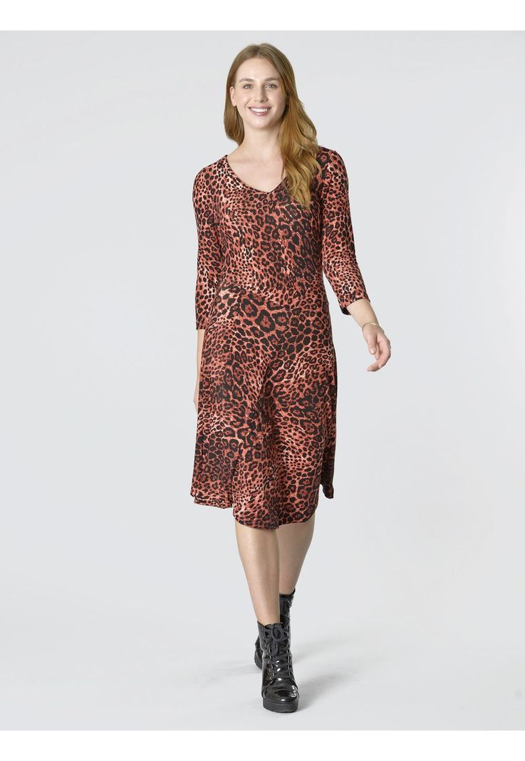 Vestido Mary Leopardo Rojo-0