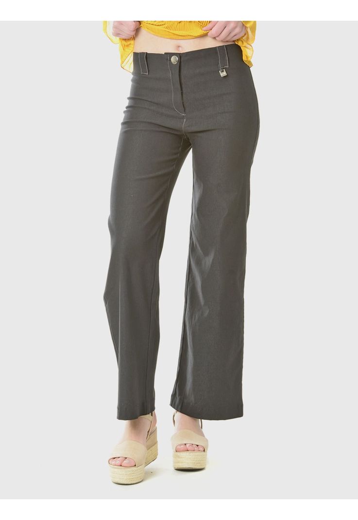 Pantalón Ancho Gabardina Negro-3