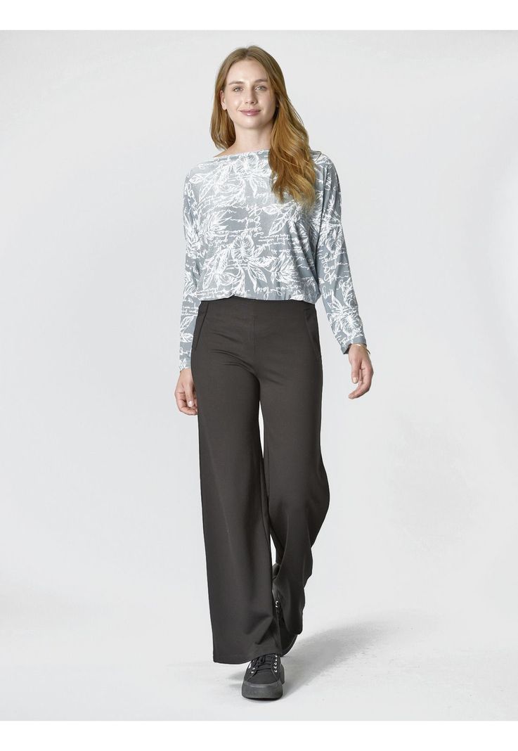 Pantalón Ancho Elasticado Negro-3