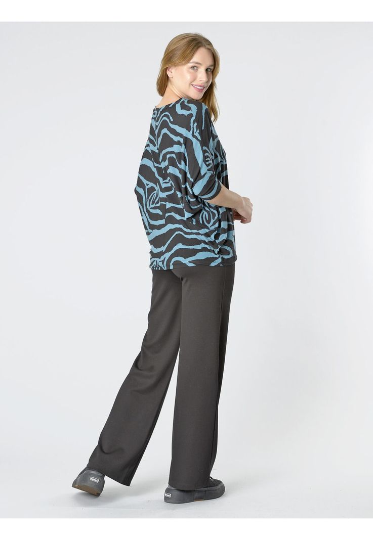 Polera Rebeca Animal Print Turquesa-4