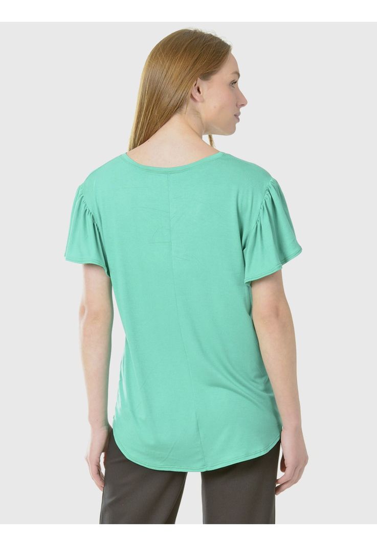Polera Manga Vuelo Turquesa-6