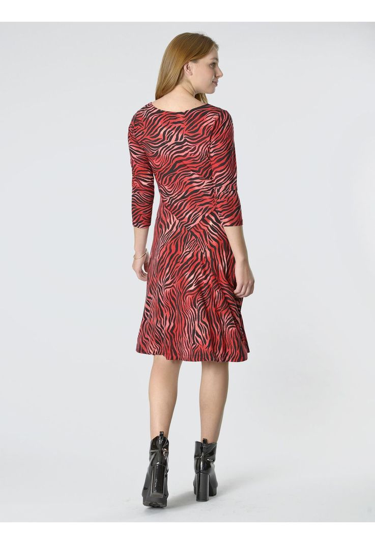 Vestido Mary Cebra Rojo-4