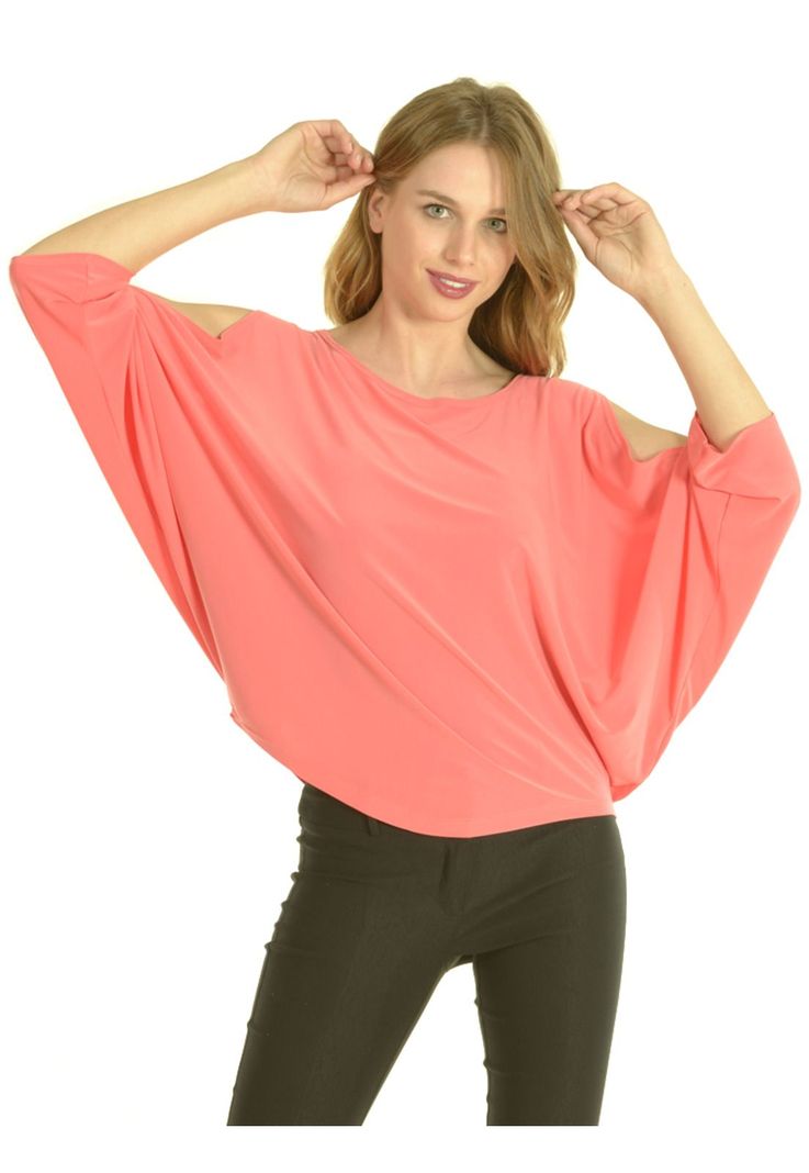 Polera Hombro Abierto Coral-1