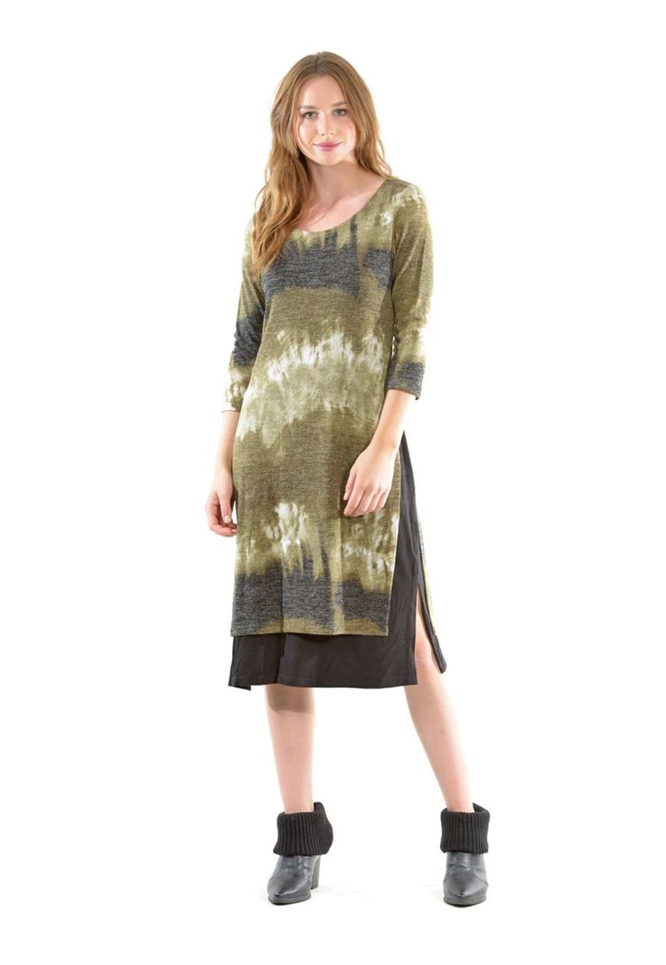 Vestido Doble Lanilla Verde-0
