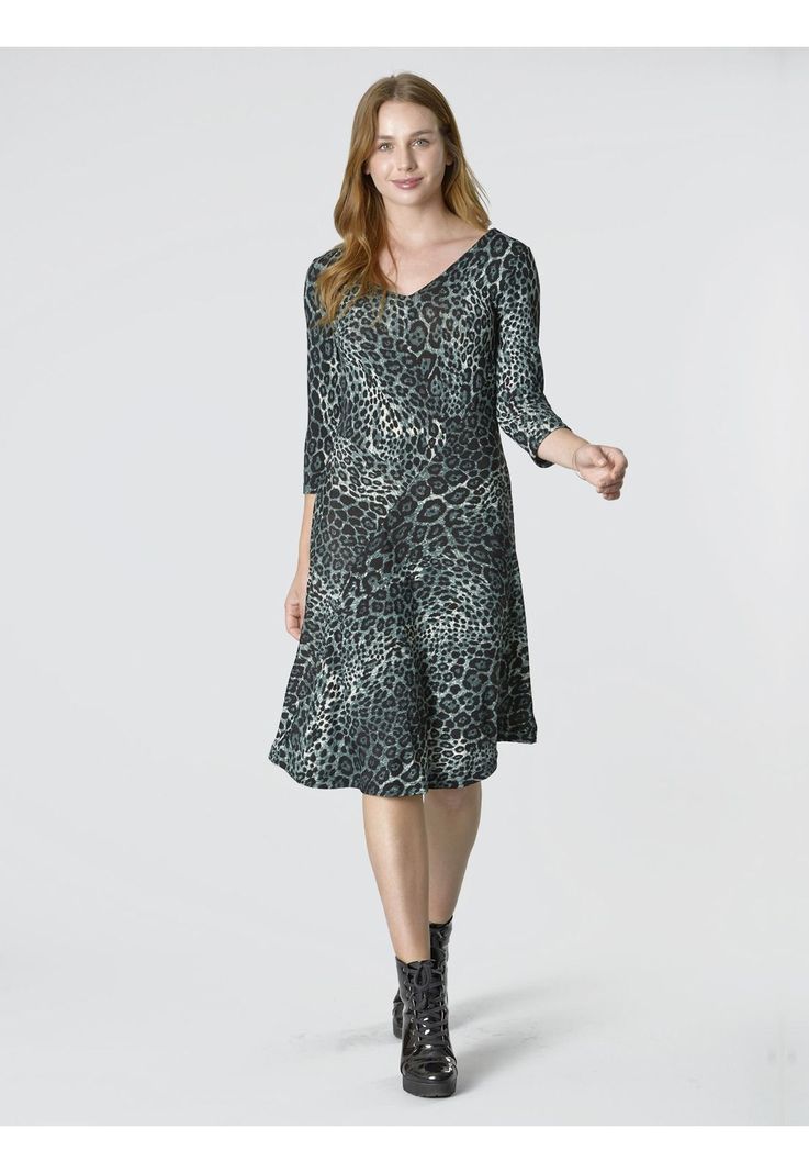 Vestido Mary Leopardo Turquesa-0