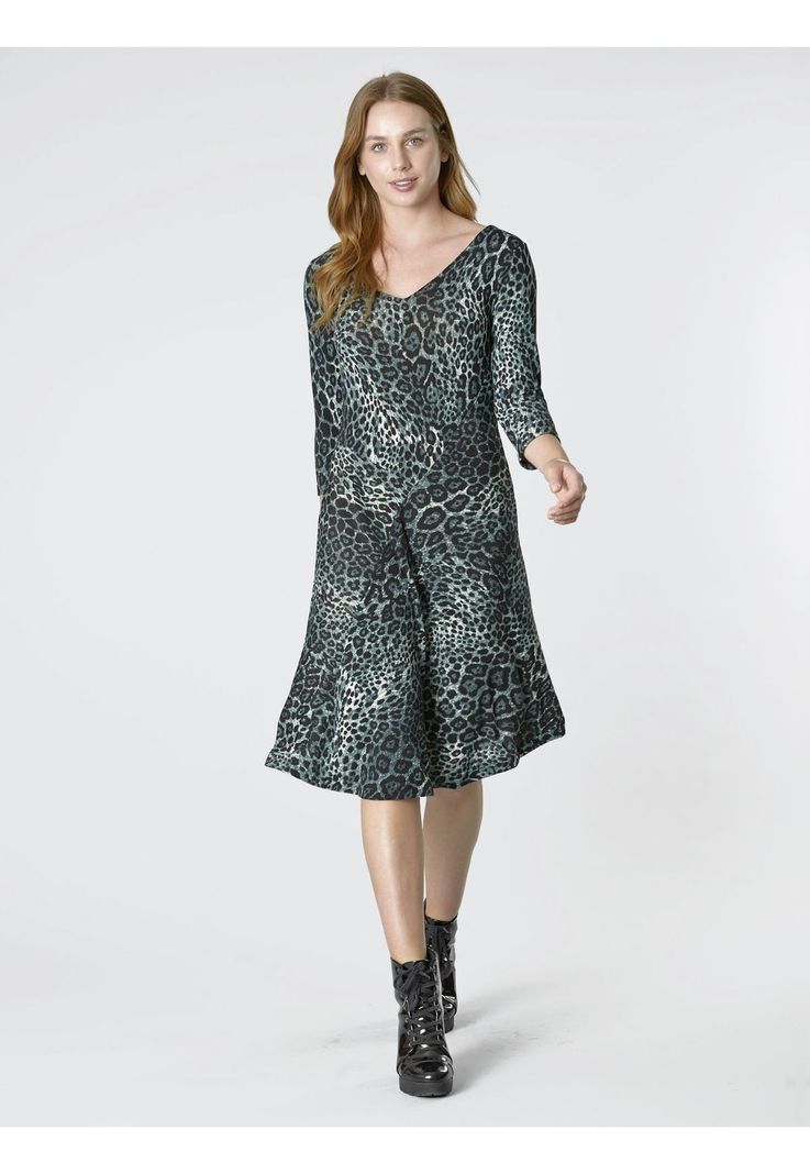 Vestido Mary Leopardo Turquesa-2