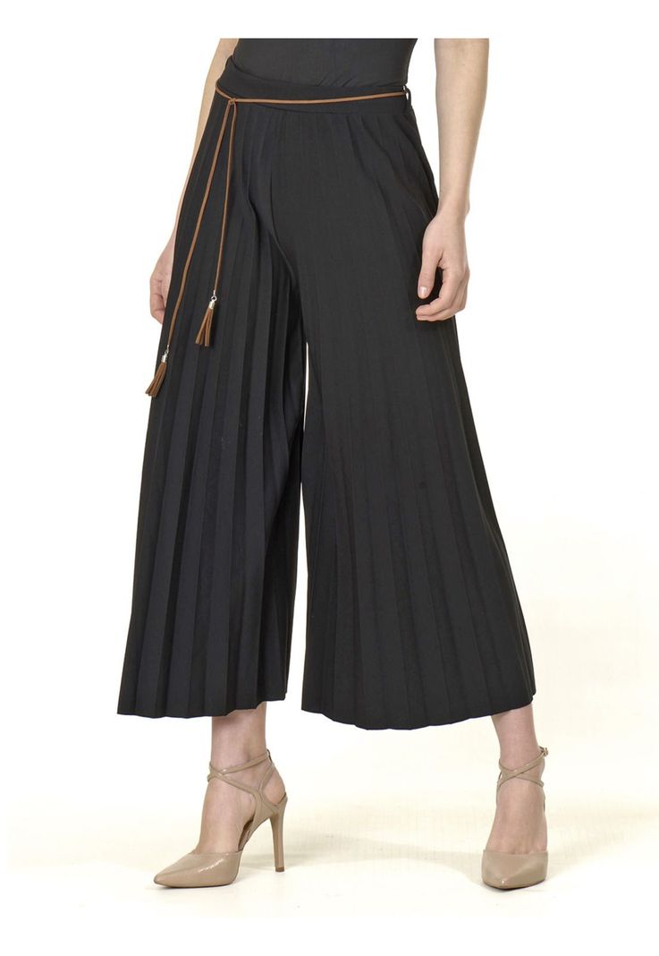 Pantalón Plizado Italiano Negro-0