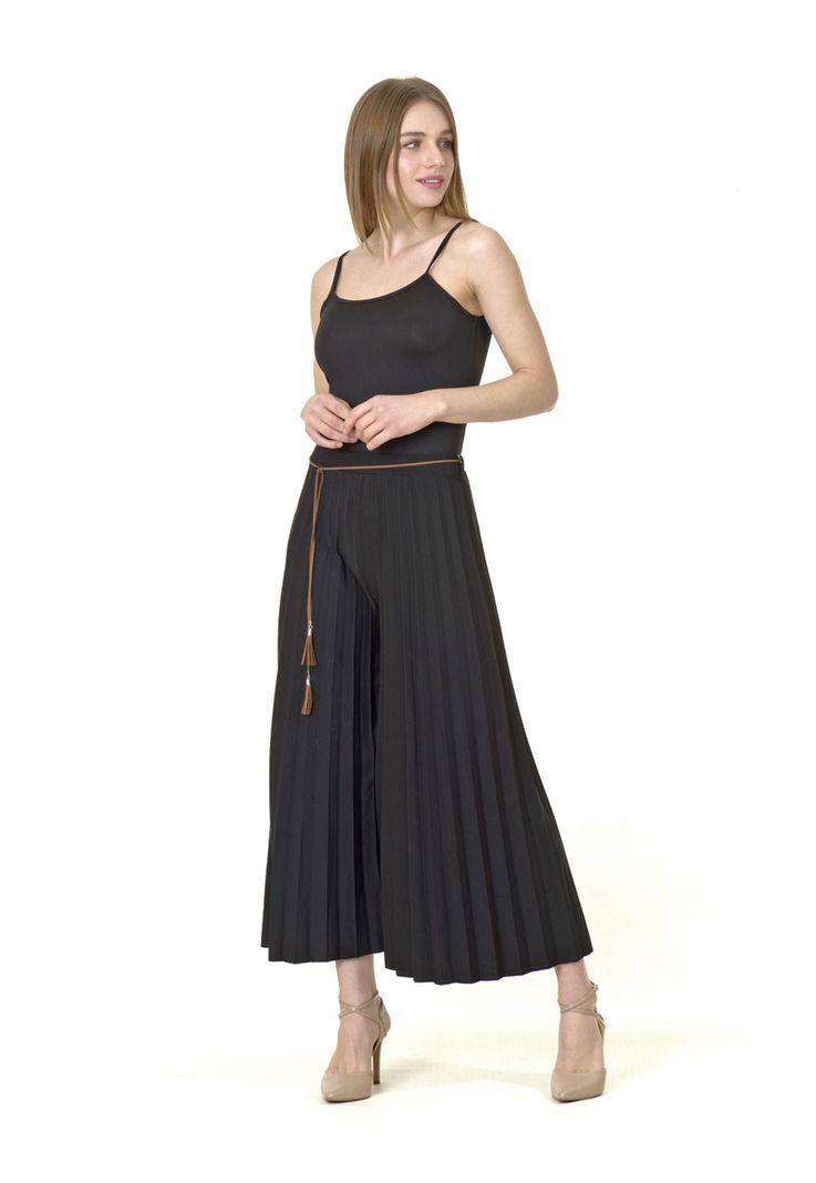 Pantalón Plizado Italiano Negro-3