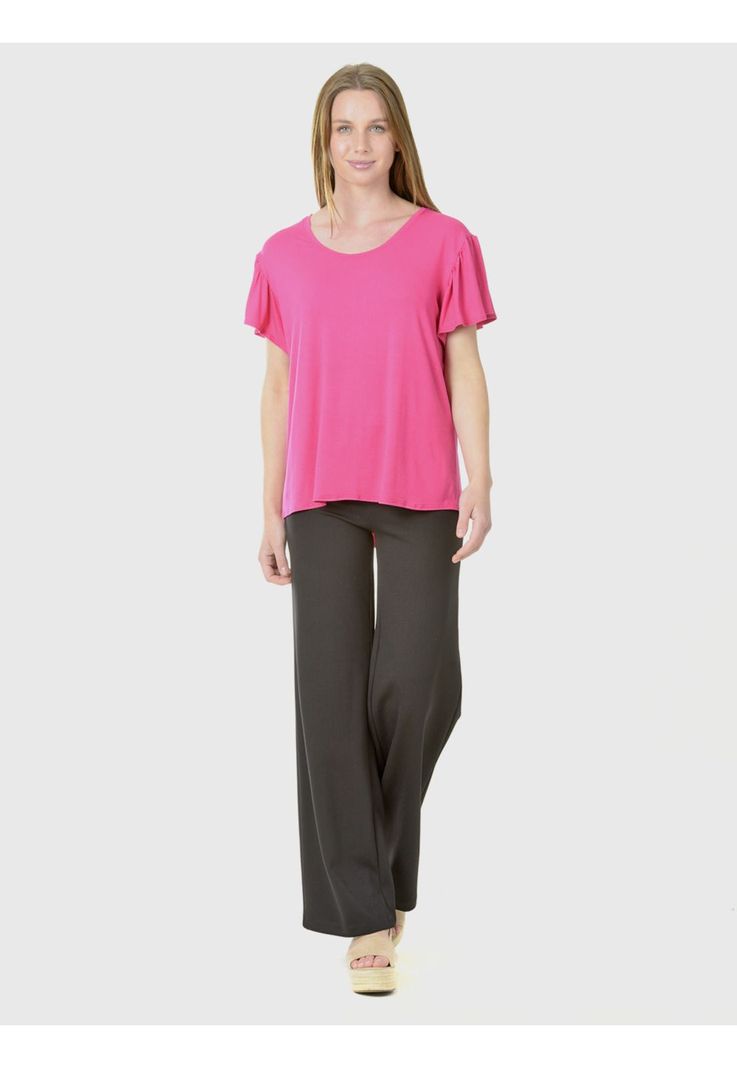 Polera Manga Vuelo Rosa-0