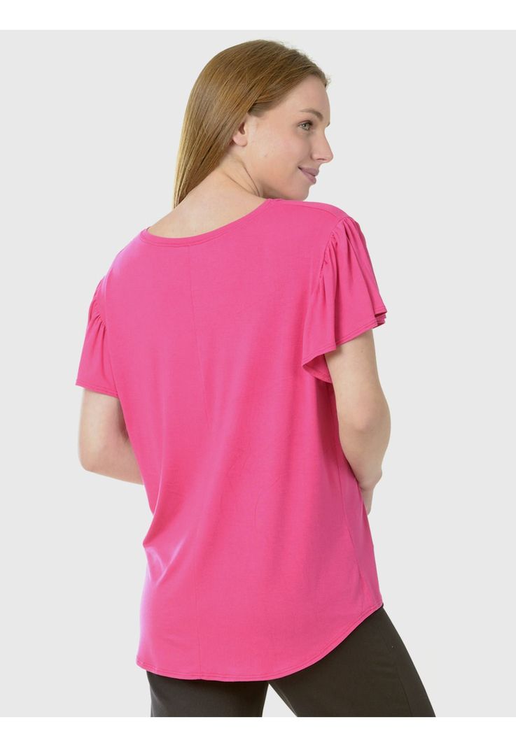 Polera Manga Vuelo Rosa-5