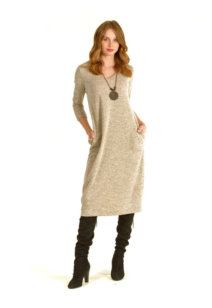 Vestido Lanilla Beige-2