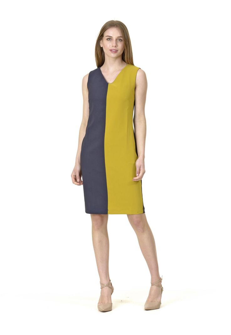 Vestido Jumper Bicolor Azul-0