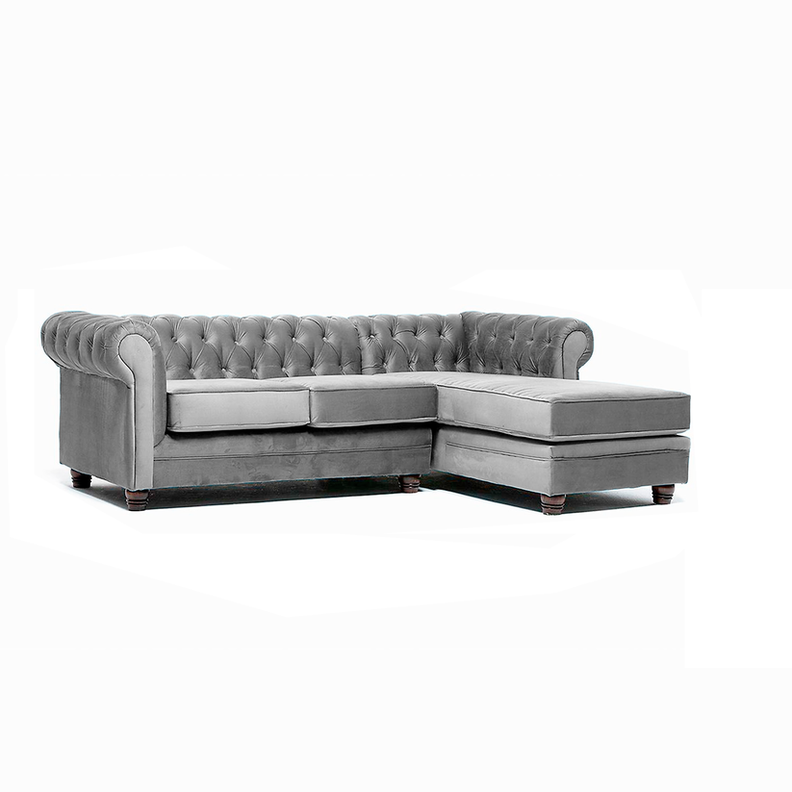 Seccional Chesterfield Derecho Gris-0