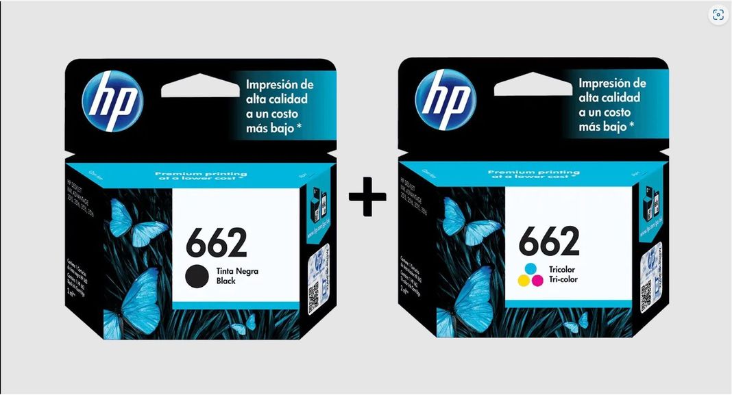 Pack tintas HP 662 Negra + 662 Tricolor-0