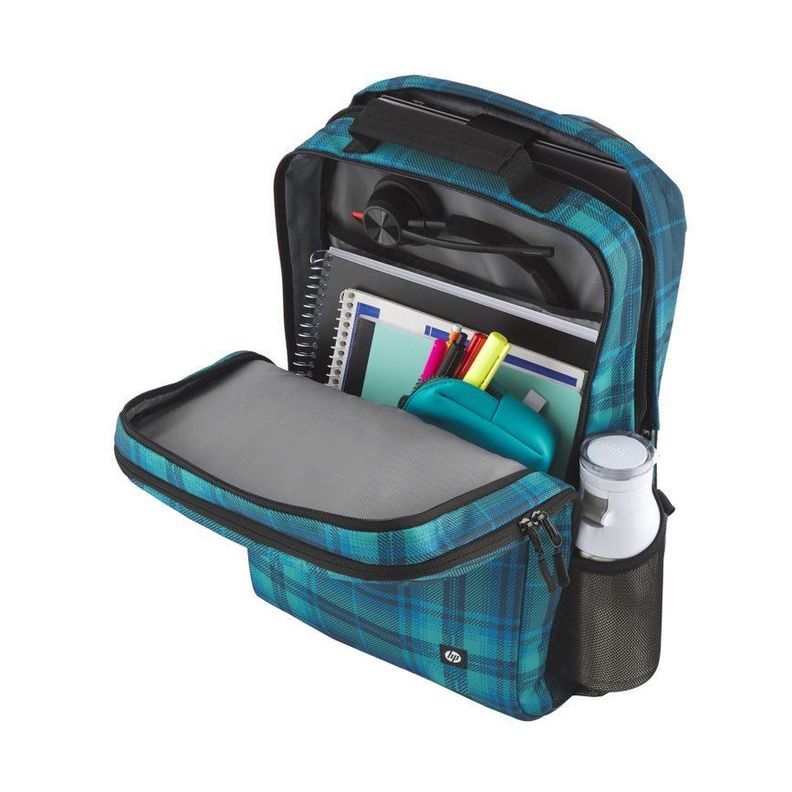 Mochila HP Campus XL Tartan Plaid Backpack-6