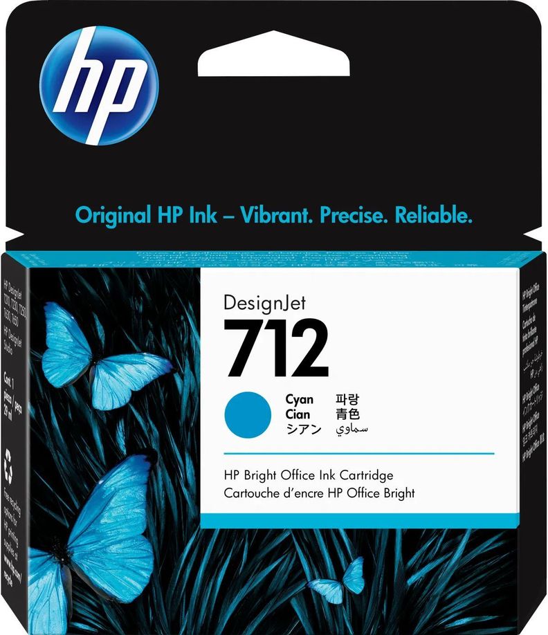 Cartucho De Tinta HP 712 Cyan Original  Celeste