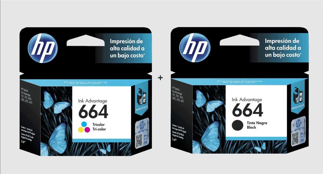 Pack tintas HP 664 Negra + 664 Tricolor-0