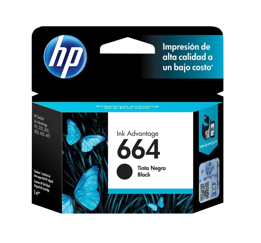 Pack tintas HP 664 Negra + 664 Tricolor-1