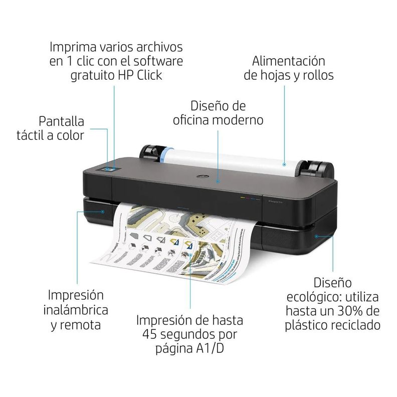Plotter HP DesignJet T210 24-in Printer-3
