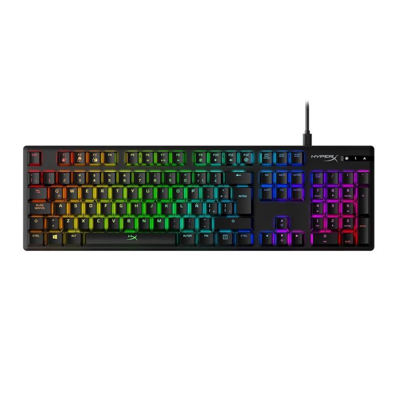 Teclado HyperX Alloy Core Rojo HX (disposición para LA) Negro-0