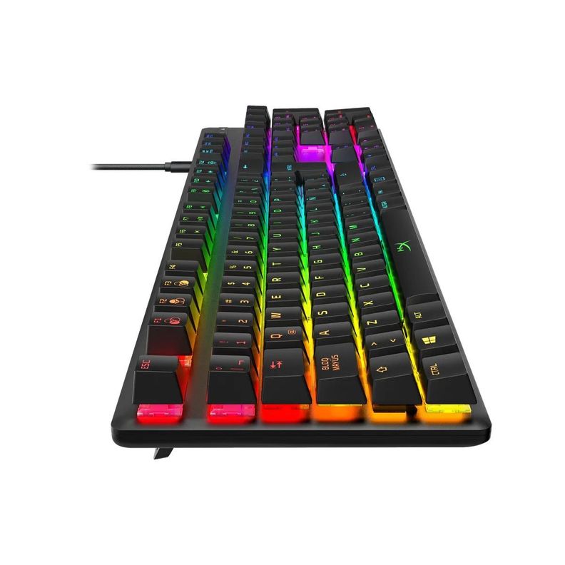 Teclado HyperX Alloy Core Rojo HX (disposición para LA) Negro-4