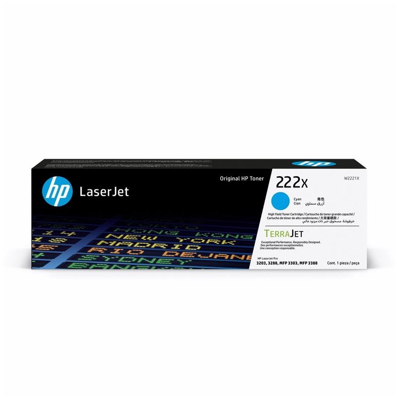Cartucho de Tóner LaserJet HP 222X Cian-0