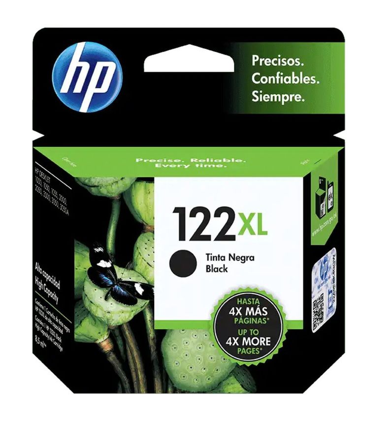 Cartucho de tinta HP 122XL negra Original-0