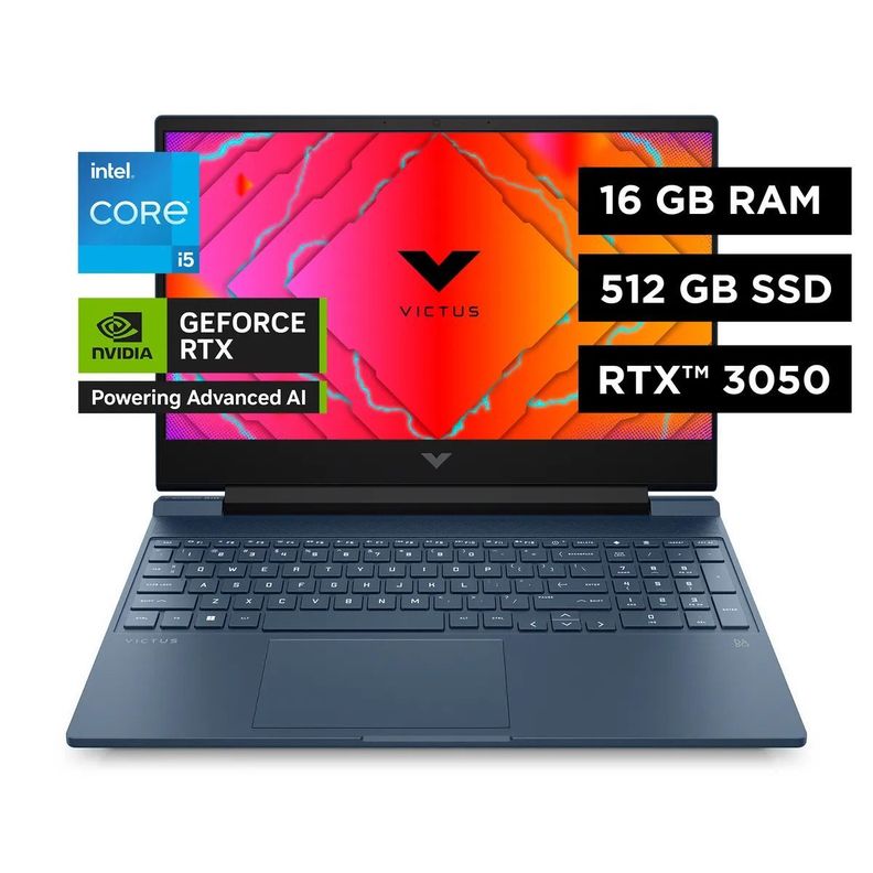 Notebook HP Gamer 15-fa0022la I5 16GB RAM 512GB SSD RTX3050 4GB-1
