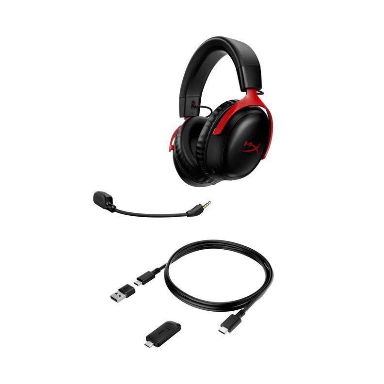 Audífonos Inalámbricos Gamer HyperX Cloud III Negro-rojo-5