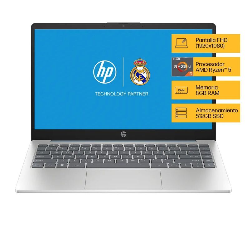 Notebook HP 14-em0017la AMD Ryzen 5 8GB RAM 512GB SSD-1