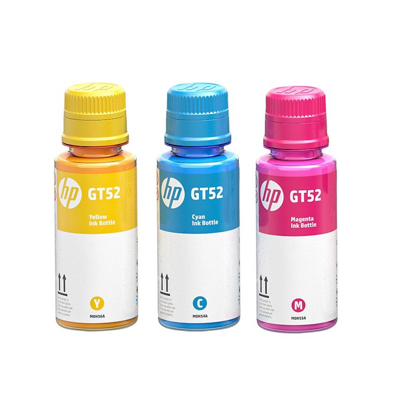 Pack Tintas HP Botella GT52 Magenta, Cian, Amarillo-0