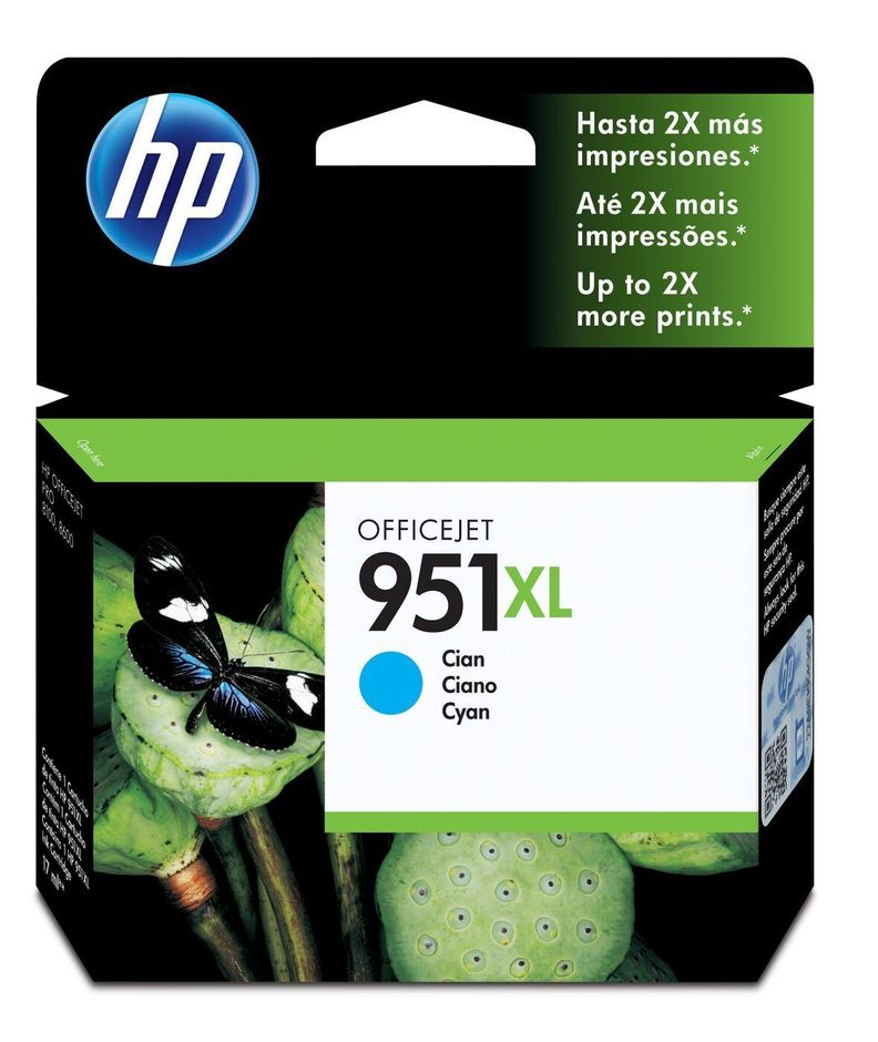 Cartucho de tinta HP 951XL Cian Original-0