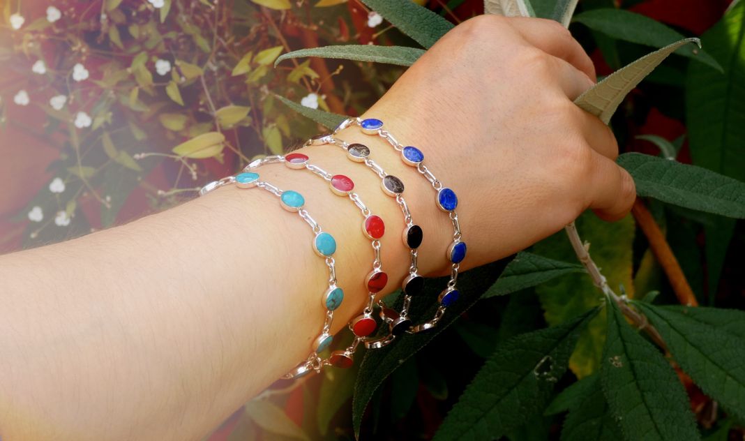 Pulsera círculos ónix-1
