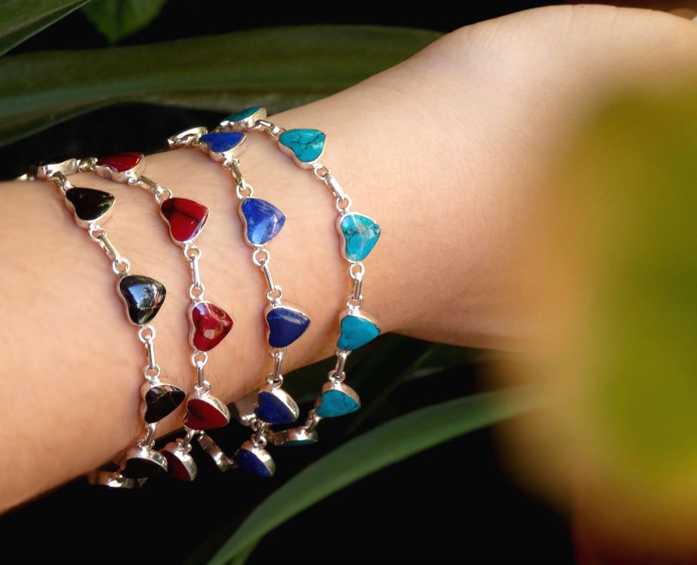 Pulsera corazón jaspe-1