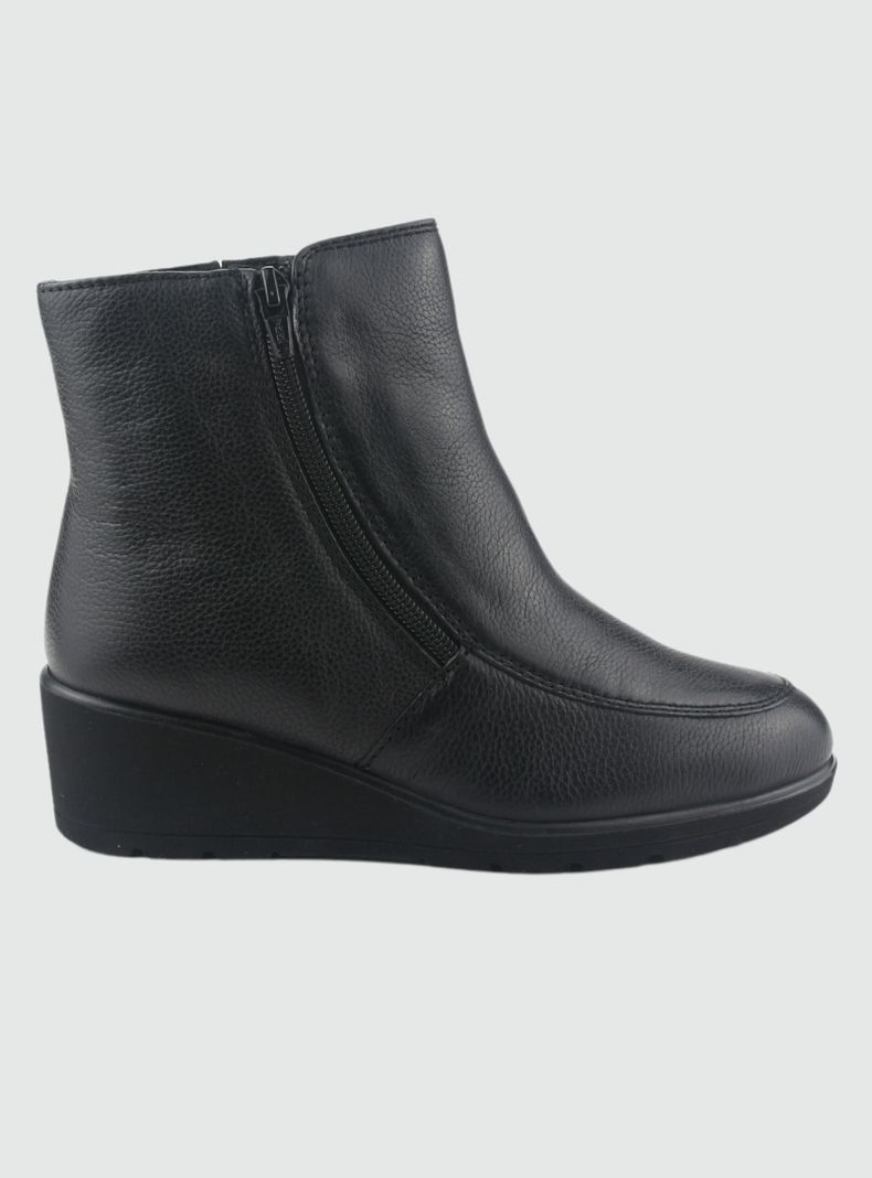Botin de Cuero Mujer Casual Negro Maqui-0
