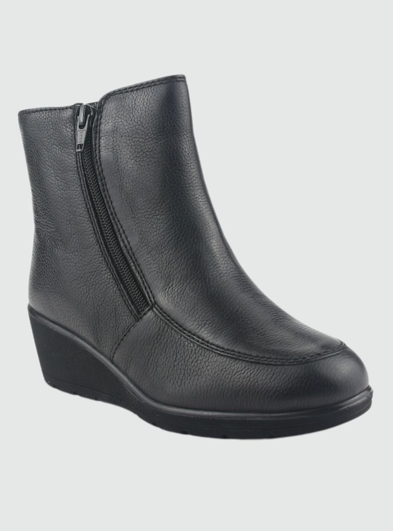 Botin de Cuero Mujer Casual Negro Maqui-2