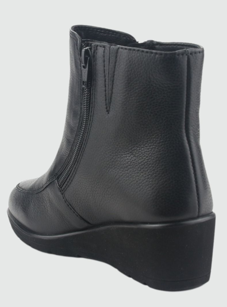 Botin de Cuero Mujer Casual Negro Maqui-3