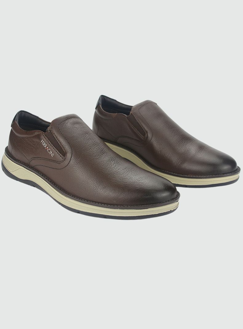 Zapato Ferracini Fluence Hombre 5545-559 D Tabaco Casual-4