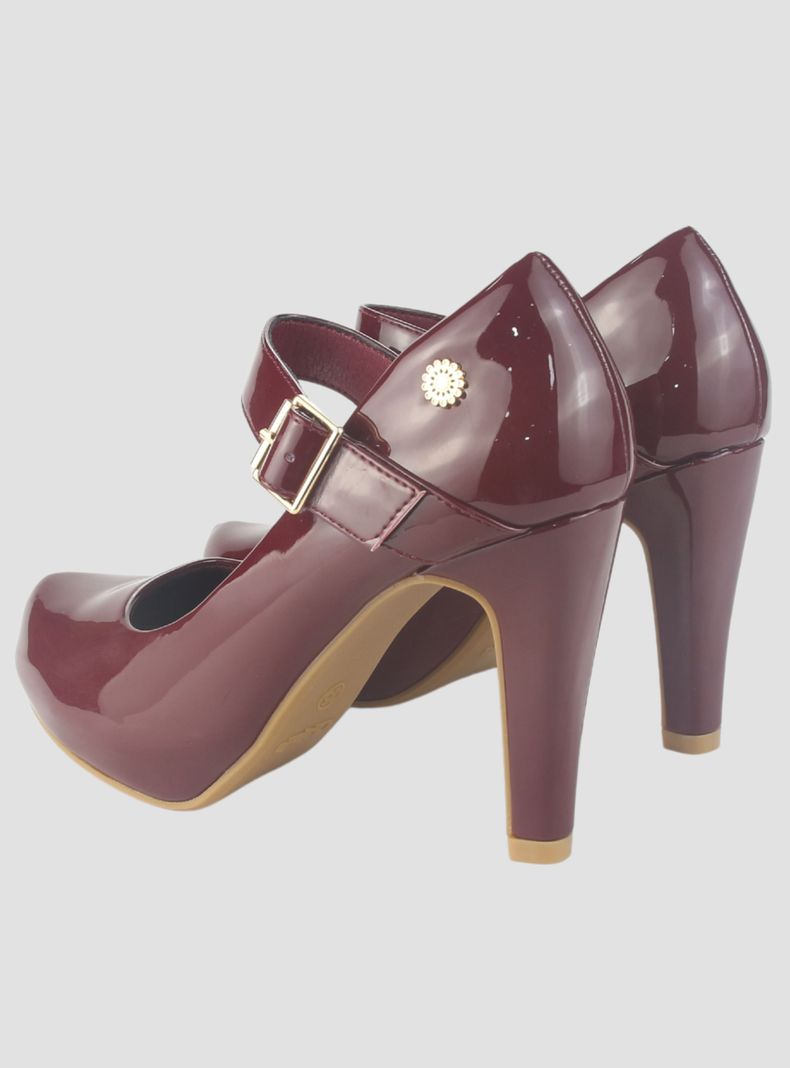 Zapato Chalada Mujer Fashion-71 Burdeo Casual-5