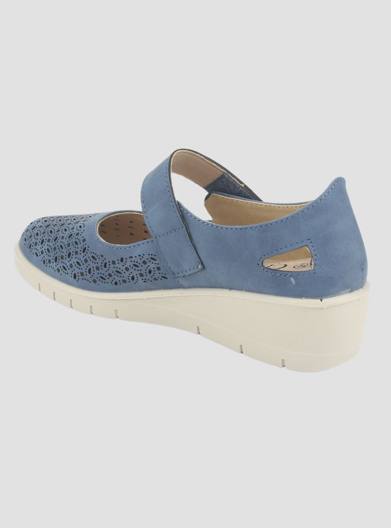 Zapato Chalada Mujer Cona-1 Azul Casual-3