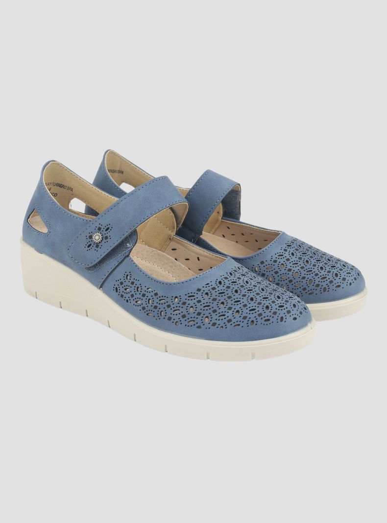 Zapato Chalada Mujer Cona-1 Azul Casual-4