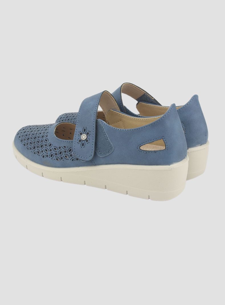Zapato Chalada Mujer Cona-1 Azul Casual-5