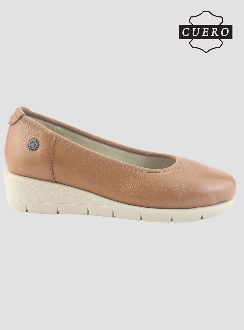 Zapato de Cuero Chalada Mujer Calafate-4 Camel Casual-1